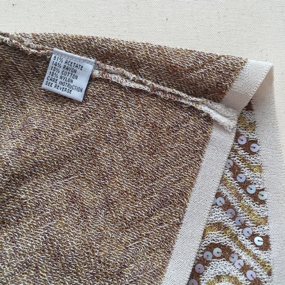 Mock-Neck Halter Sequin Knit Top | Petite - Picture 3 of 6